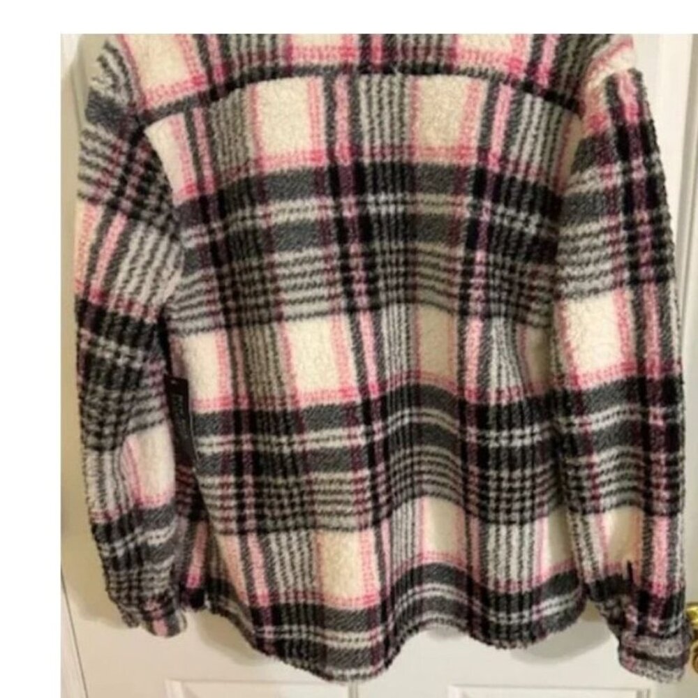 NWT NY Laundry Plaid Shacket Women's Oversized Shirt Jacket Sz S - Picture 6 of 6